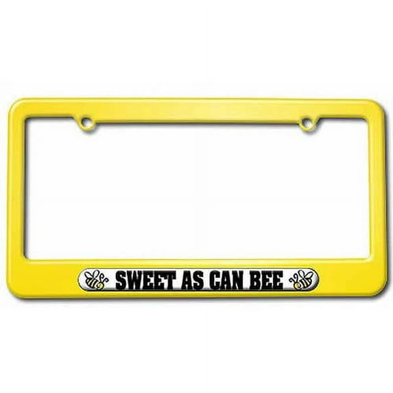 Sweet As Can Bee, Bumble Bee License Plate Tag Frame, Multiple Colors