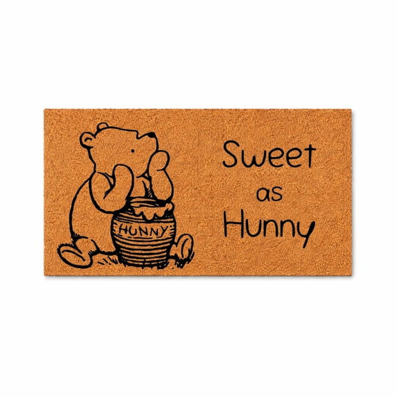 Sweet As Hunny Doormat, Funny Welcome Mat, Honey Bear Design, Cute Entryway Front Door Mat 5356 (16x24 inches) 5356