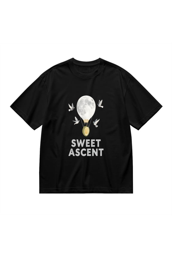 Sweet Ascent, Hot Air Balloon Print, T Shirt for Men, Vintage Graphic Tees Men, 23807122,3XL