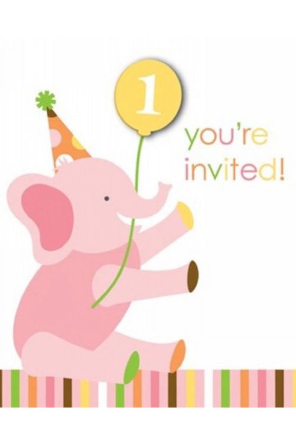 Sweet At One - Girl Invitations - 895101