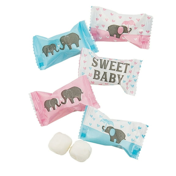 Sweet Baby Elephant Buttermints, Edibles, Baby, 108 Pieces