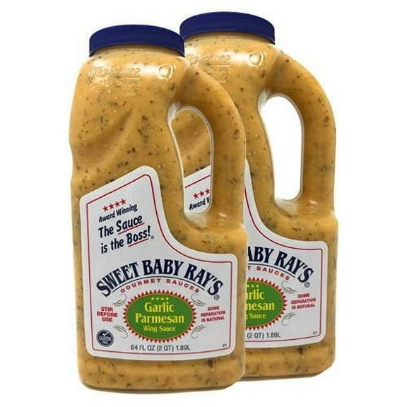 Sweet Baby Ray's 64 ounce Wing Sauce 2 Pack Garlic Parmesan