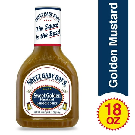 Sweet Baby Ray's Sweet Golden Mustard Barbecue Sauce 18 oz (Pack of 4)