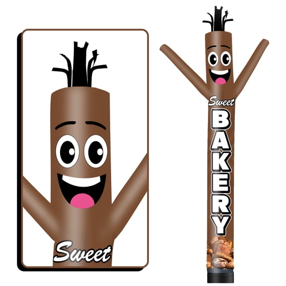 Sweet Bakery Inflatable Tube Man Wacky Wavy Dancing Guy for Outdoor Decoration Advertising Business Promotion - Food Theme (Blower Not Included)