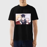 Sweet Bestie Kemono Anime Girl Trio Cozy Selfie Graphic Black T-Shirt