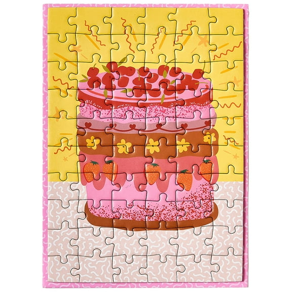 Journey of Something: Sweet Birthday - Greeting Card Jigsaw Puzzle - 6.9 x 5", Write A Message On The Puzzle Back, Interactive Card w/ Gift Envelope
