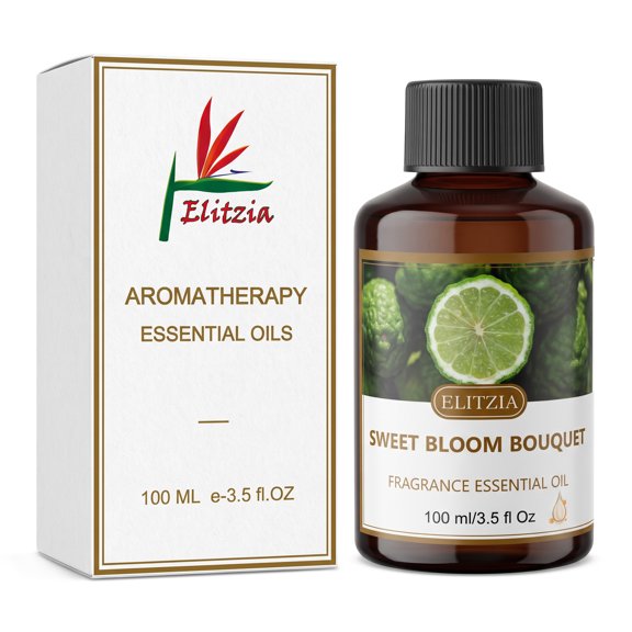Sweet Bloom Bouquet Fragrance Oil for Ultrasonic Diffuser 3.38fl.oz Diffuser Oil Refill for Waterless & Reed Diffusers, Long-Lasting, Soap & Candle Making, for Home Bathroom Office