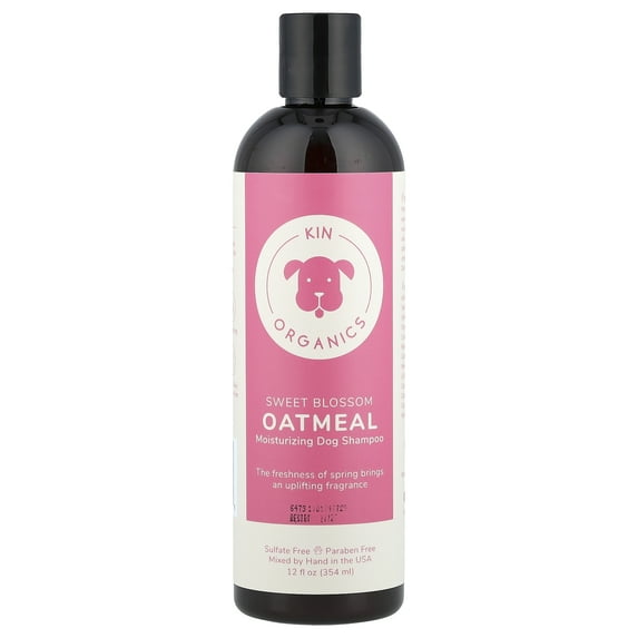 Kin+Kind Organic Oatmeal Moisturizing Dog Shampoo, Sweet Blossom , 12 fl oz (354 ml)
