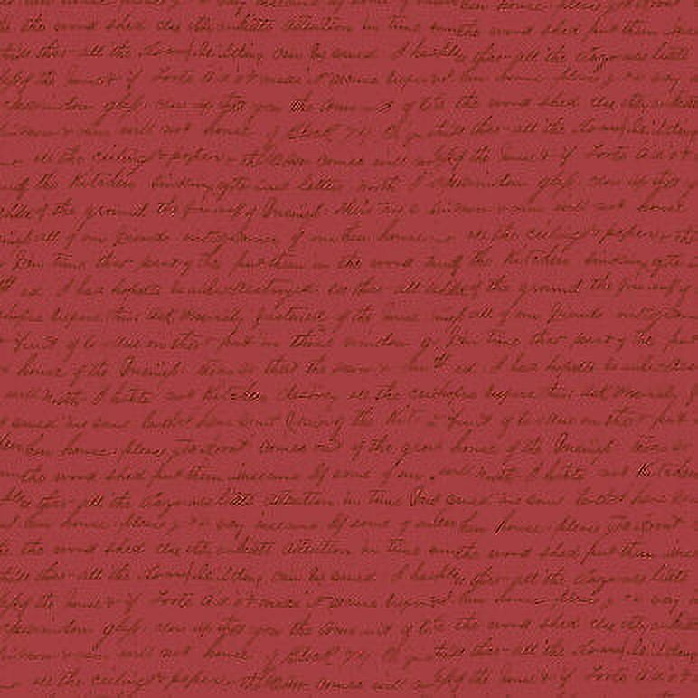 Sweet Blush Floral Rose Script Red by P and B Textiles Cotton Fabric by ...