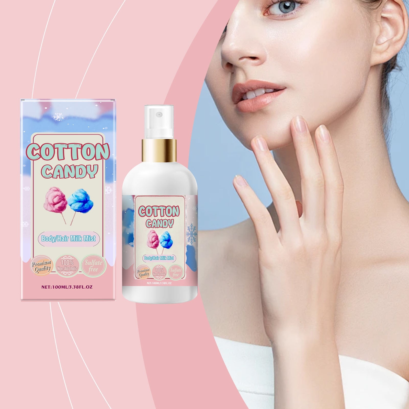 Sweet Body Lotion Spray - Hydrating & Nourishing Skin & Hair Mist with Lightweight, Non-Greasy Formula, Delicate Aroma for All-Day Comfort, Travel-Friendly Size for On-the-Go Refreshment