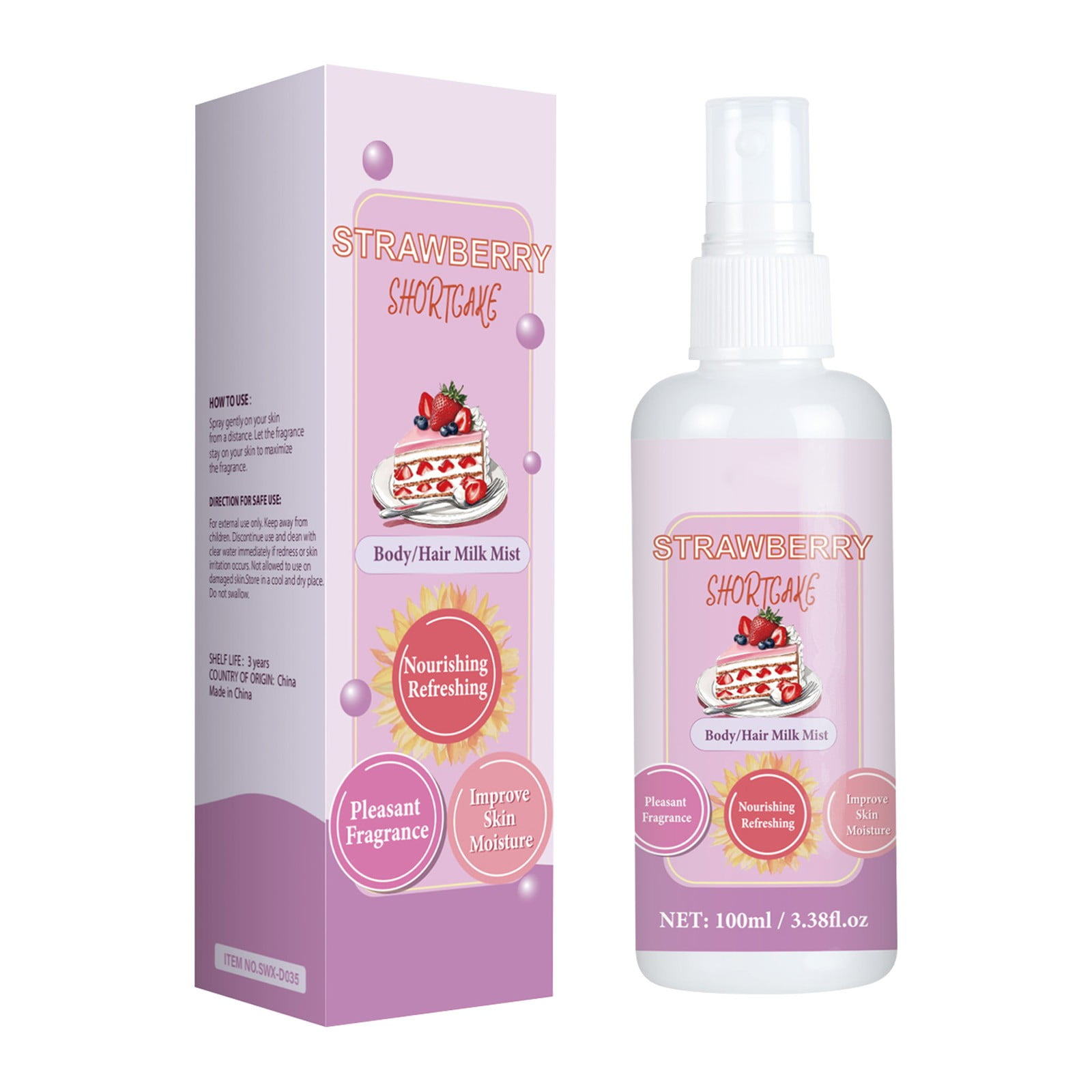 Sweet Body Lotion Spray - Hydrating & Nourishing Skin & Hair Mist with Lightweight Non-Greasy Formula, Delicate Aroma for All-Day Comfort, Travel-Friendly Versatile Moisturizing Spray