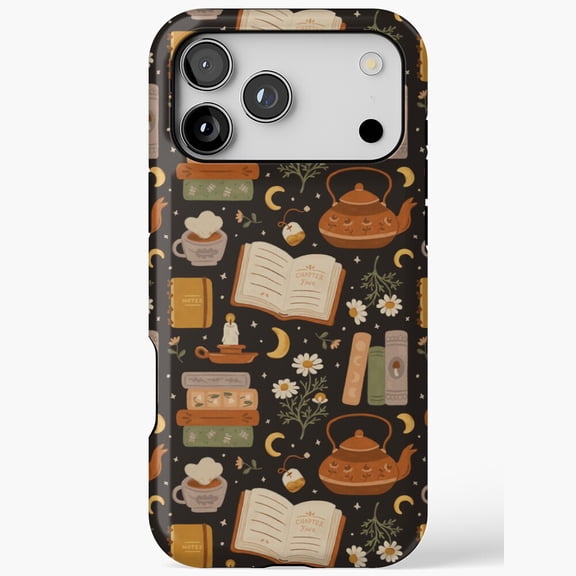 Sweet Bookish Dreams Cozy Reading Typography Library Case for iPhone 11 12 13 14 15 16 17 Pro Max