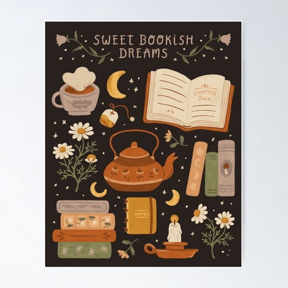Sweet Bookish Dreams Poster, Poster Only