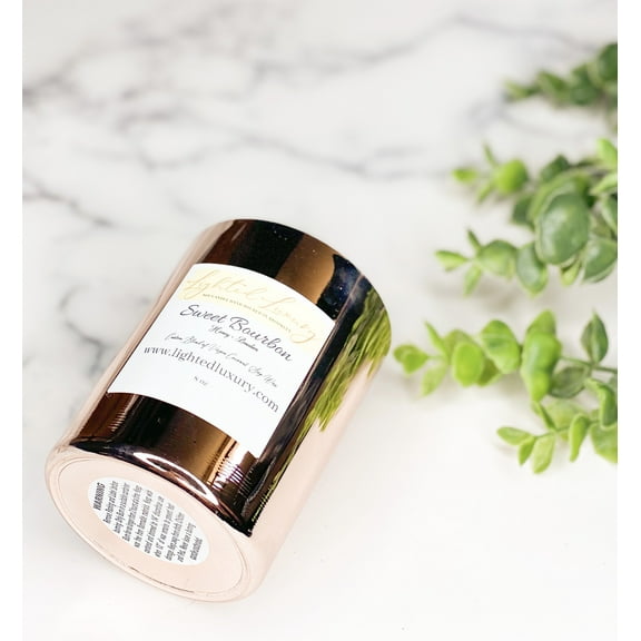 Sweet Bourbon Luxury candle Lighted Luxury