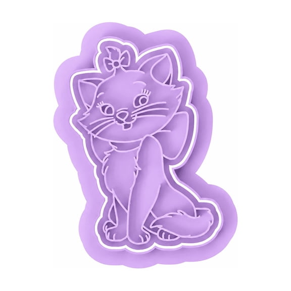 Sweet Bow Kitty Cookie Cutter & Embosser Stamp Set