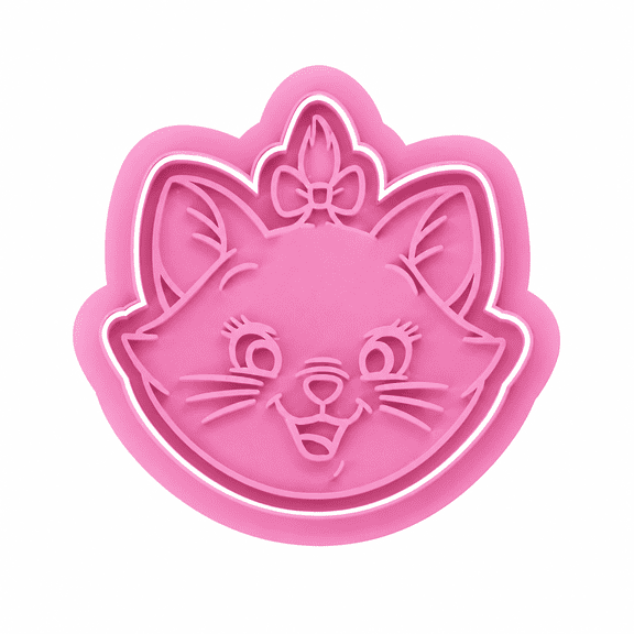 Sweet Bow Kitty Face Cookie Cutter & Embosser Set