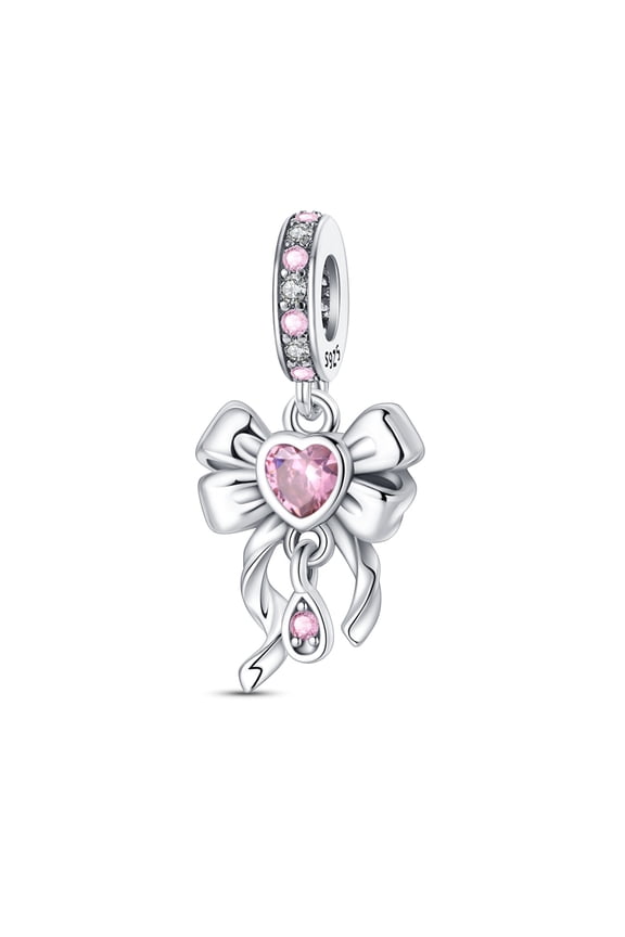 Sweet Bow Pendant Charm, Compatible with Most Bracelet, Charm for Bracelet