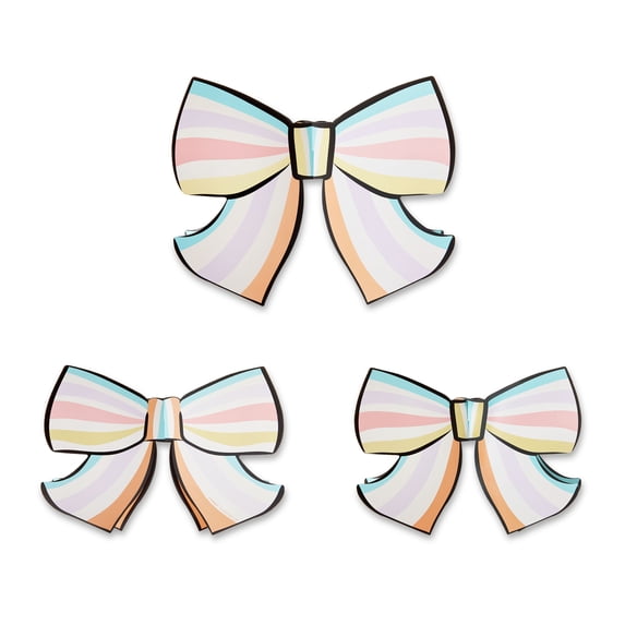 Multicolor Sweet Bows 3D Table Centerpiece Decorations, 3 Pieces, by Way To Celebrate
