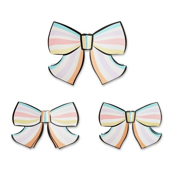 Multicolor Sweet Bows 3D Table Centerpiece Decorations, 3 Pieces, by Way To Celebrate