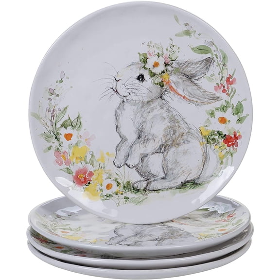 Sweet Bunny 11" Dinner Plates, Set of 4