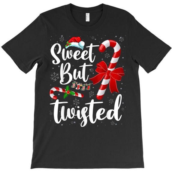 Sweet But Twisted Candy Cane Snow Saint Nicholas Christmas Pajamas, Holiday G13473 Unisex T-Shirt, Up to Size 5XL