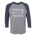 thumbnail image 1 of Sweet But Twisted Unisex 3/4 Sleeve Baseball Raglan Tee, 1 of 2