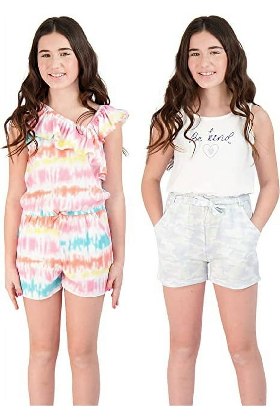 Sweet Butterfly Girls 2 Pack Knit Romper, Size 5 -16