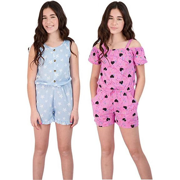 Sweet Butterfly Girls 2 Pack Knit Romper, Size 5 -16