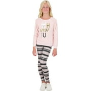 SWEET BUTTERFLY Girls Faux Fur Sweatshirt and Legging Set Size 5-12