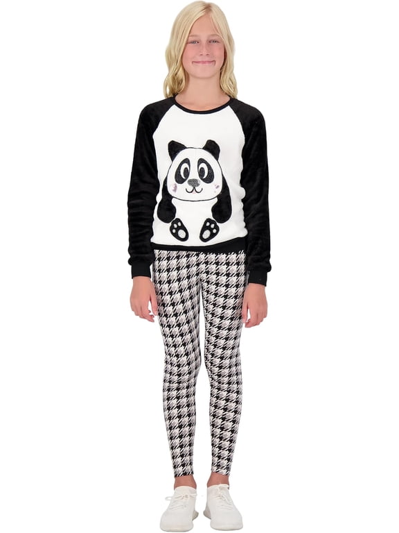 Girls Faux Fur Sweatshirt and Legging Set Size 5-12