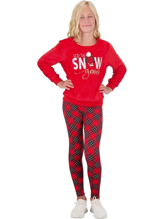Girls Faux Fur Sweatshirt and Legging Set Size 5-12