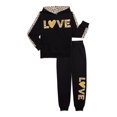 thumbnail image 1 of Sweet Butterfly Girls Fleece Hoodie and Joggers Outfit Set, 2-Piece Set, Sizes 4-16, 1 of 3