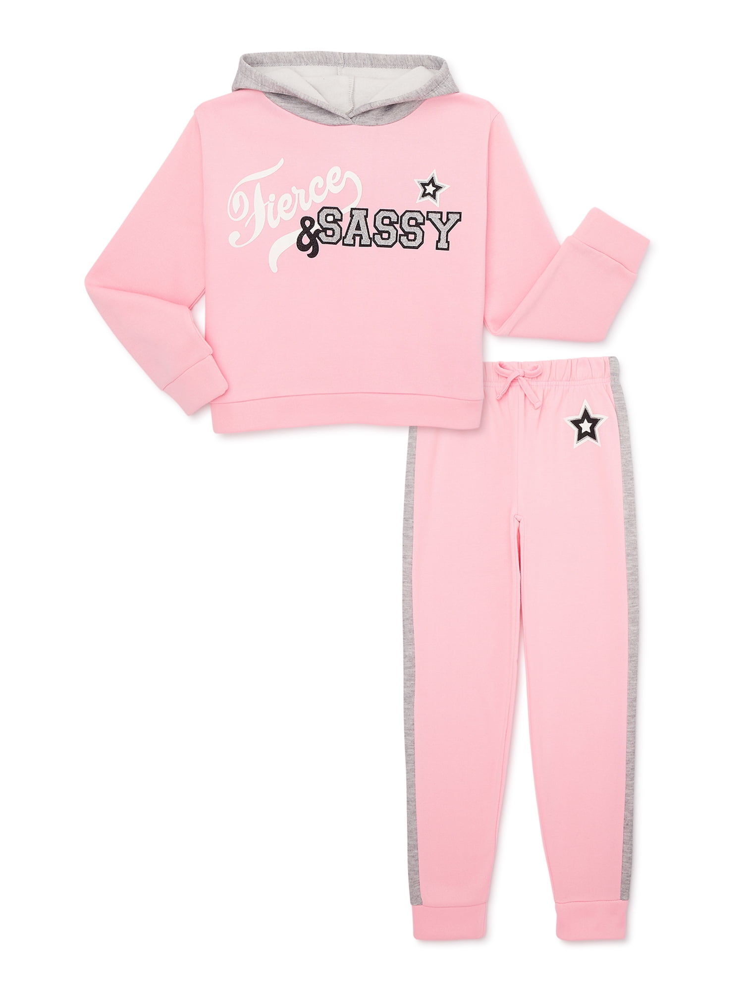Sweet Butterfly Girls Fleece Hoodie and Joggers Outfit Set, 2-Piece Set ...