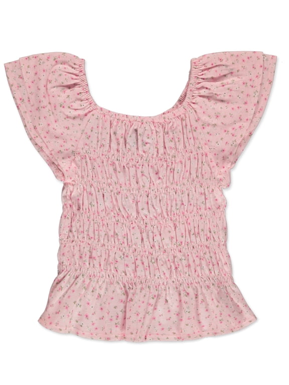Girls' Floral Flutter Top T-Shirt Color: cherry blossom Size: 10 - 12
