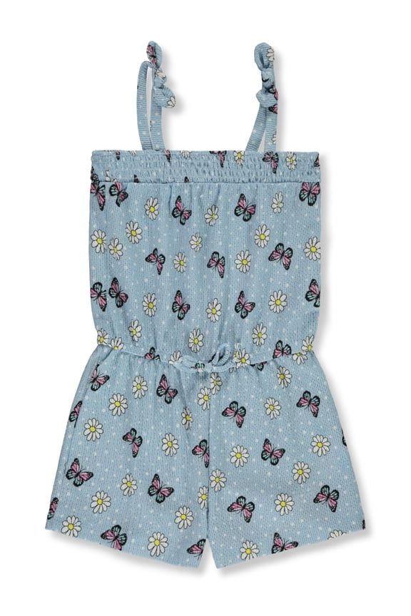 Girls' Knit Romper Color: blue Size: 10 - 12