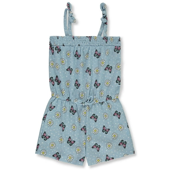 Sweet Butterfly Girls' Knit Romper Color: blue Size: 3t