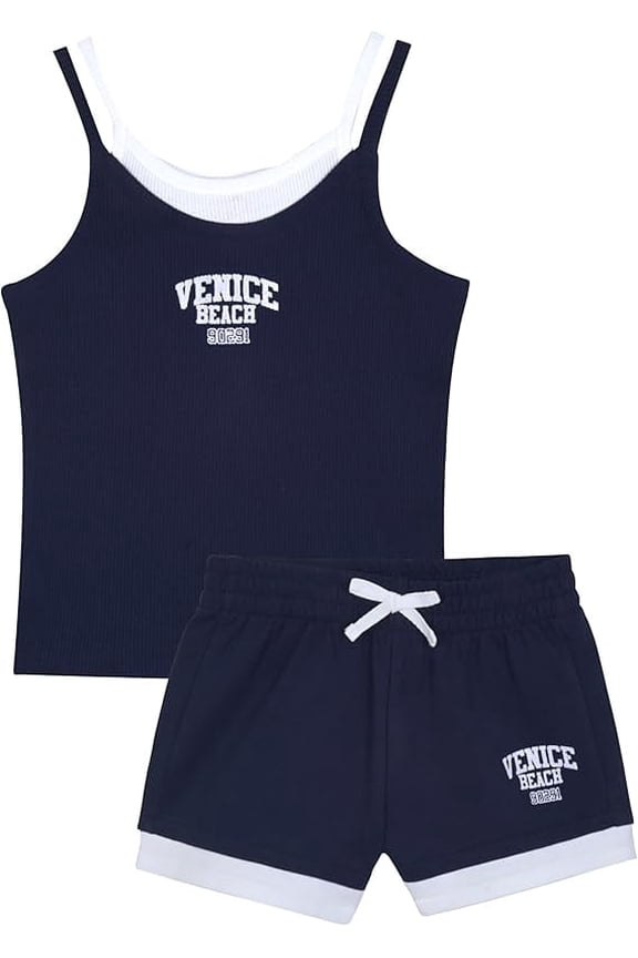Girls Matching Tank and Short Set Size 7-16