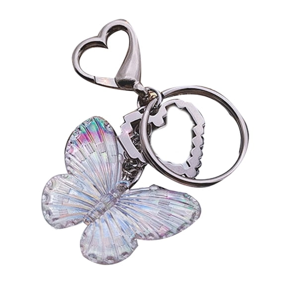 Sweet Butterfly Keychains Cute Keyrings Commemorative Keychains Stainless Steel Material Keys Rings Women Girl Keyrings