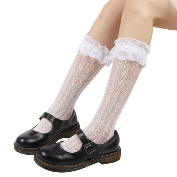 Sweet Calf Socks Lolita Middle Tube Breathable Stockings for Women's Wearing