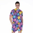 thumbnail image 1 of Sweet Candy Ball Pattern Short Sleeve Men'S Rompers Casual Summer Jumpsuits Outfit, 1 of 4