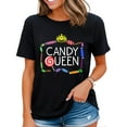 thumbnail image 1 of Sweet Candy Women T-Shirt Funny Candy Queen Gift For Lollipop Lover Casual Tops Black 3X-Large, 1 of 4
