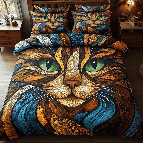 Sweet Bd Sweet Cat 3-Piece Quilted Bedding Set - Walmart.com