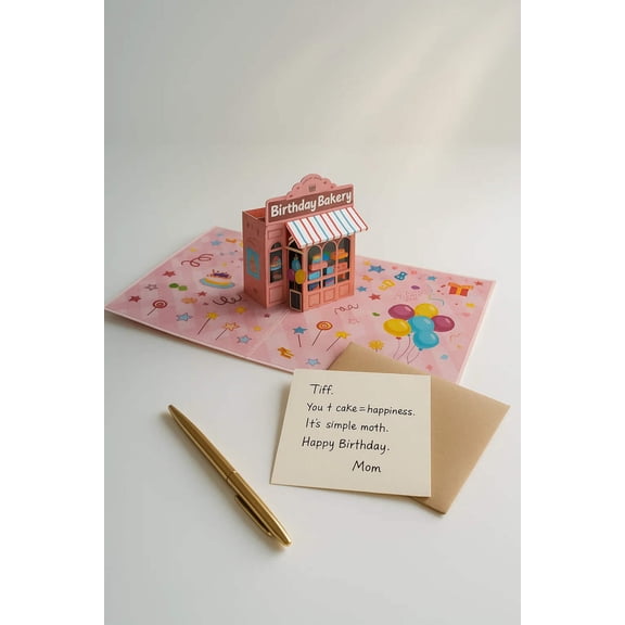 Sweet Celebration 3D Pop Up Greeting Card - 3D Pop Up Card for Birthday, Travel Gift, Handmade Laser Cut Greeting Card, Greeting Card for all Occasions, Congratulations, Birthday, Thank you, Baby, Anniversary