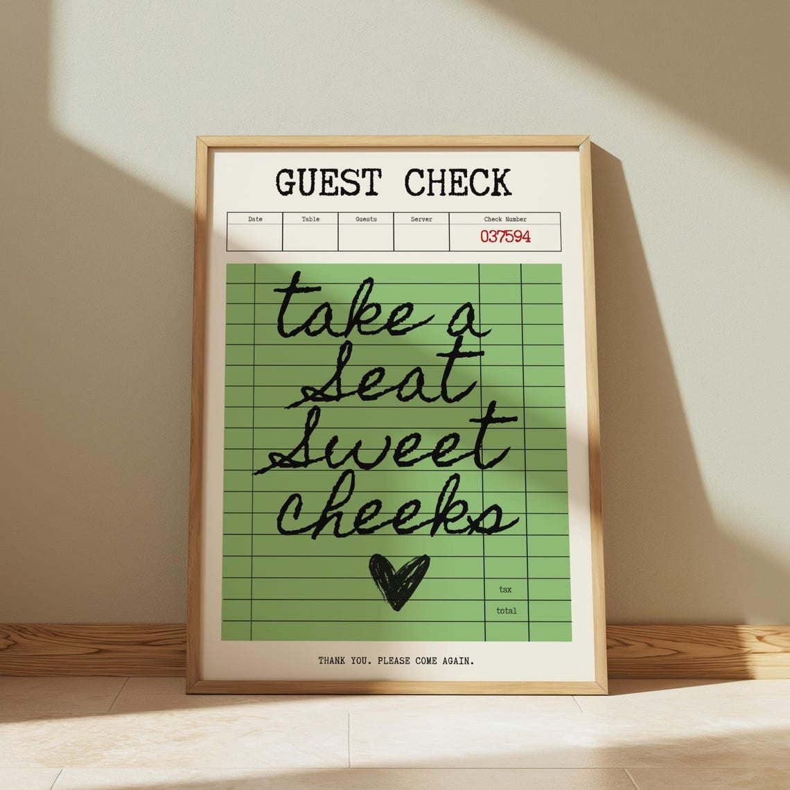 Sweet Cheeks Funny Bathroom Wall Art Guest Check Print Take A Seat ...
