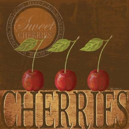 Sweet Cherries Canvas Art - Kathy Middlebrook (24 x 24)