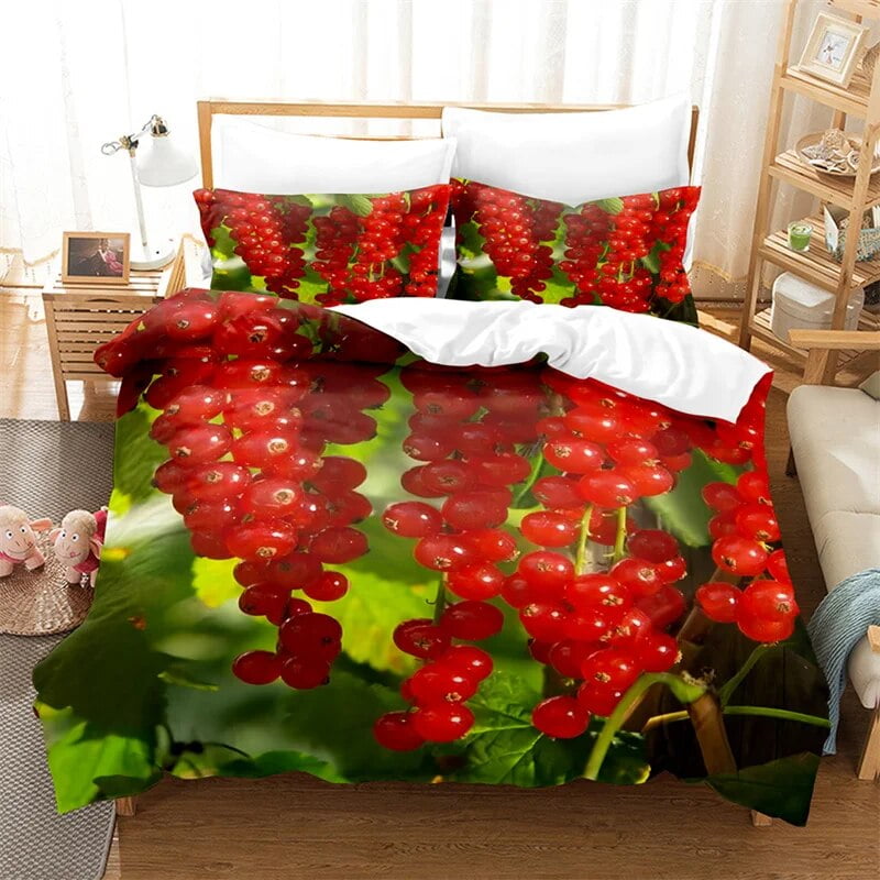 Sweet Cherry Bedding Set Lovely Kid's Duvet Cover Boys Quilt Cover