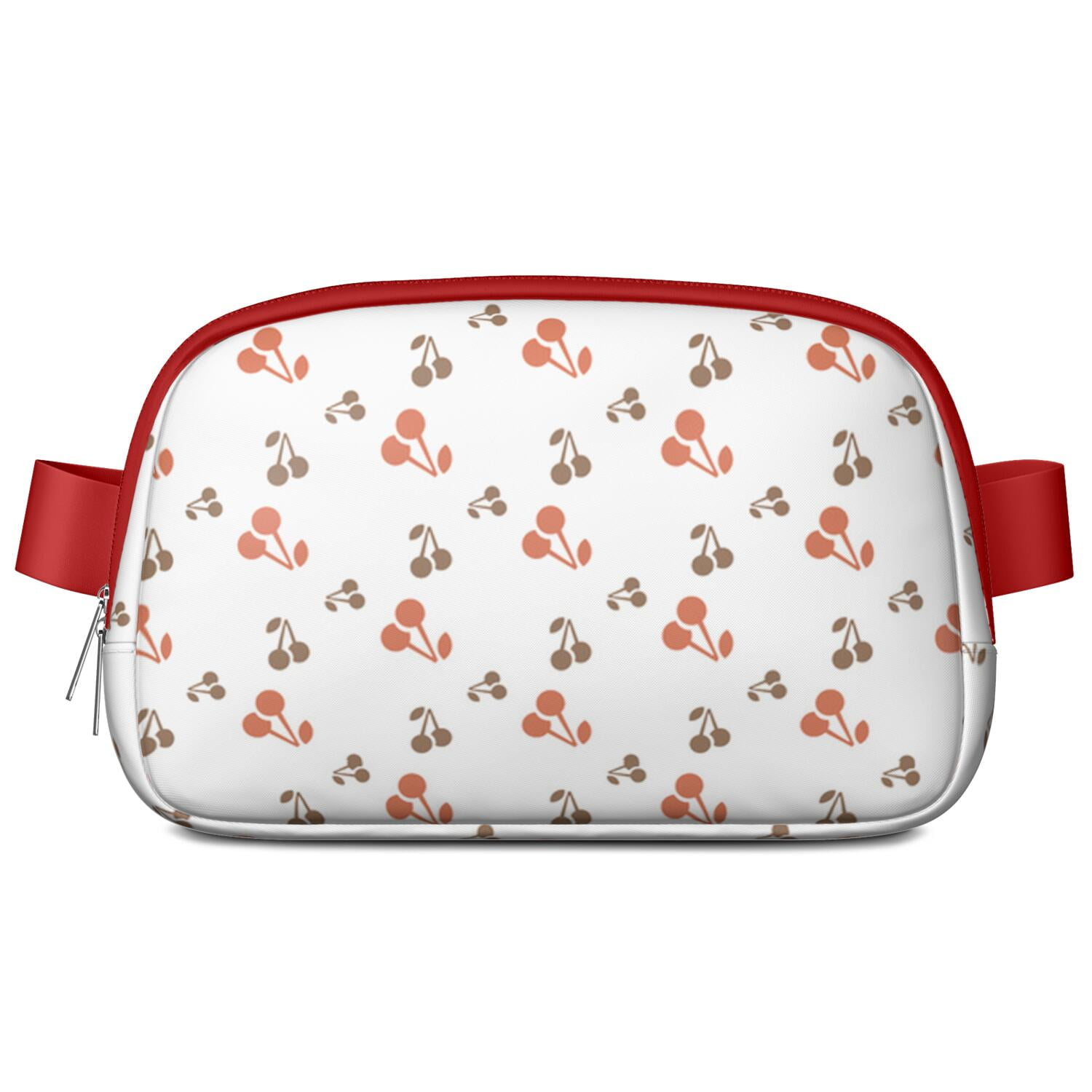 Sweet Cherry Fanny Pack – Cute Red Fruit Belt Bag with Aesthetic Pink Print for Cherry Lovers