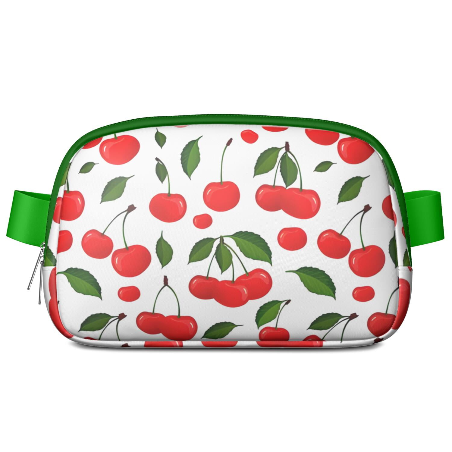 Sweet Cherry Fanny Pack – Cute Red Fruit Belt Bag with Aesthetic Pink Print for Cherry Lovers