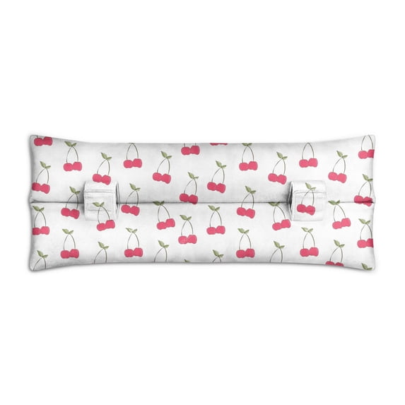 Sweet Cherry Illustration Seatbelt Cushion - Post-Surgery Recovery Pillow for Mastectomy Breast Cancer Heart Procedures - Plush Car Travel Accessory (Fruit-Themed Design)