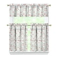 thumbnail image 1 of Sweet Cherry Lover Kitchen Curtains Set, Red and Pink Fruit Pattern Tier and Valance, Cute Candy Style Print with Artistic Illustration for Kitchen Window Decor, 1 of 6